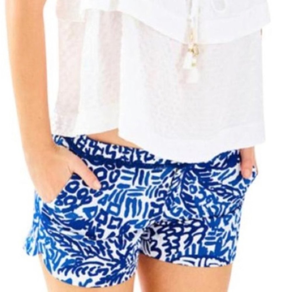 Lilly Pulitzer Blue and White Women Shorts